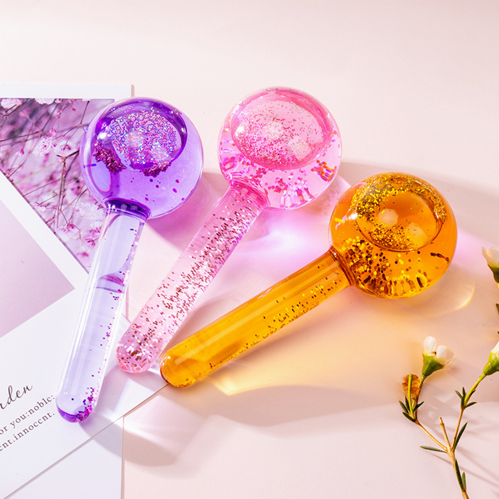 1PCS Ice Globe Cool Ball Massager for Face Anti Wrinkles Aging Facial Roller Eye Massage Body Neck Care Beauty Slimming Tool