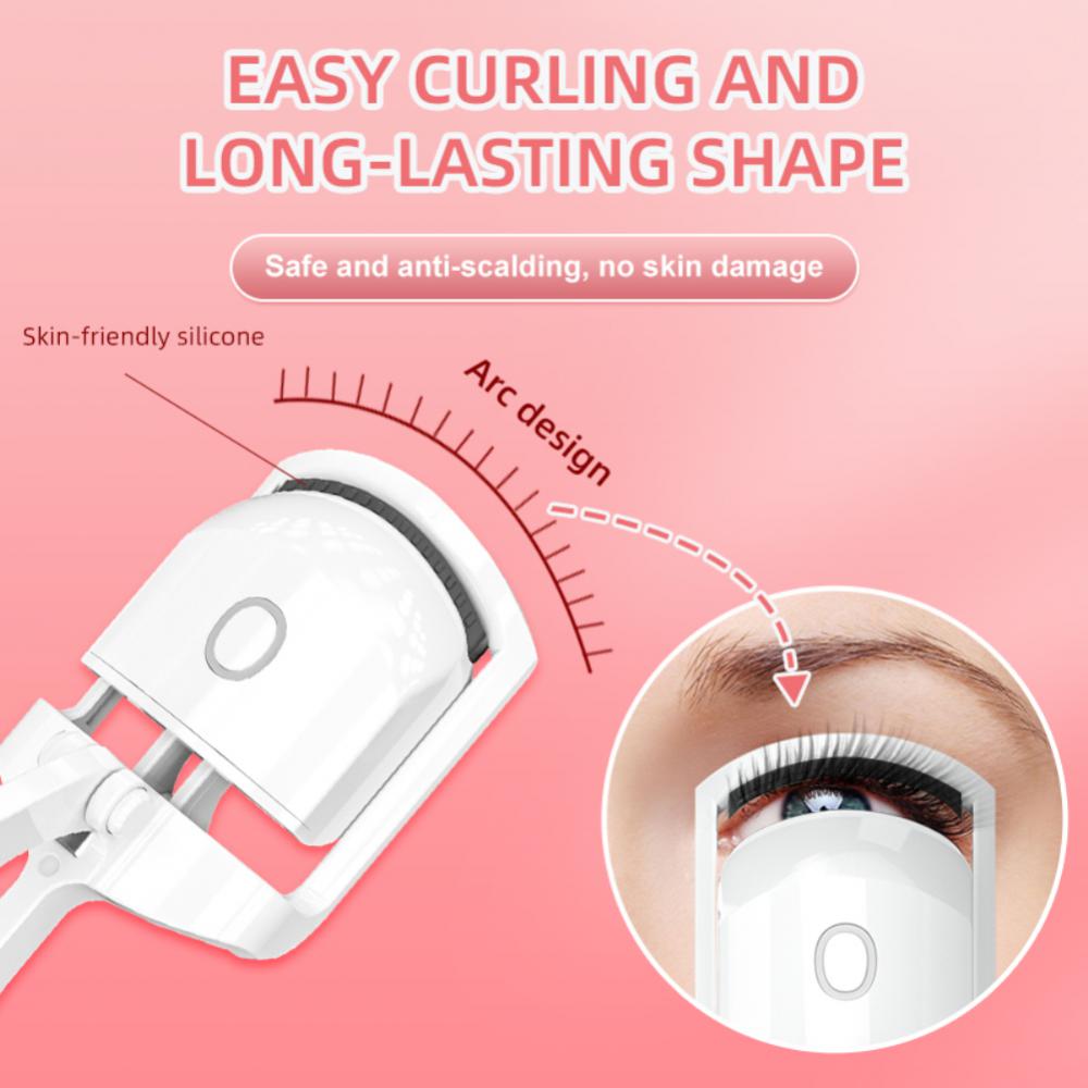 Cross Border Heating Eyelash Curler Electric Temperature Control Eyelash Clip Charging Portable Natural Curling Eyelash Curlers