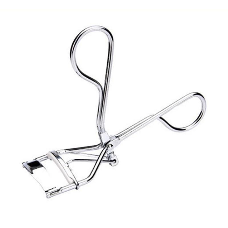 Handheld Durable Portable Long Lasting Metal Silicone Strip Silver Eyelash Curler Clip Big Eye Cosmetic Tools Women Accessories