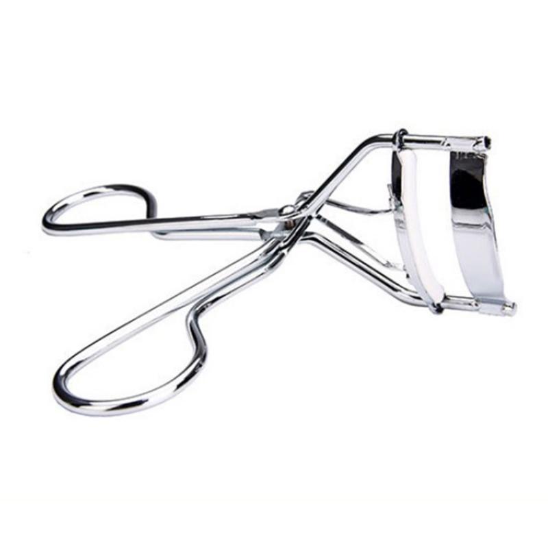 Handheld Durable Portable Long Lasting Metal Silicone Strip Silver Eyelash Curler Clip Big Eye Cosmetic Tools Women Accessories