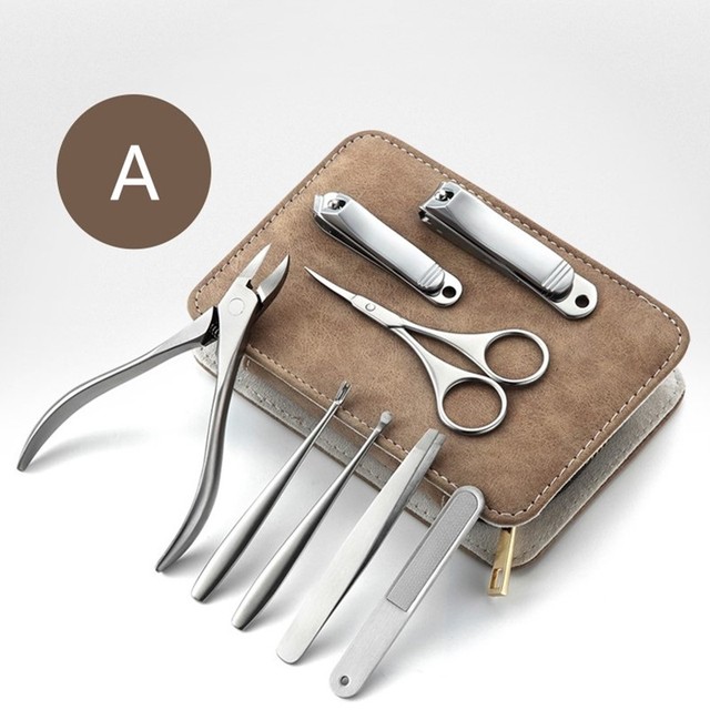 Professional Manicure Kit Stainless Steel Nail Clippers Set Pedicure Set Nail Grooming Kit Travel Nail Tool For Women & Men