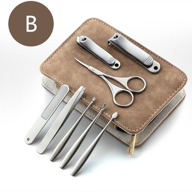 Professional Manicure Kit Stainless Steel Nail Clippers Set Pedicure Set Nail Grooming Kit Travel Nail Tool For Women & Men