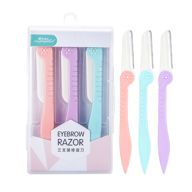 3PCS Folding Eyebrow Trimmer Professional Eye Brow Razor Tattoo Blade Sharper Safer Beauty Tool