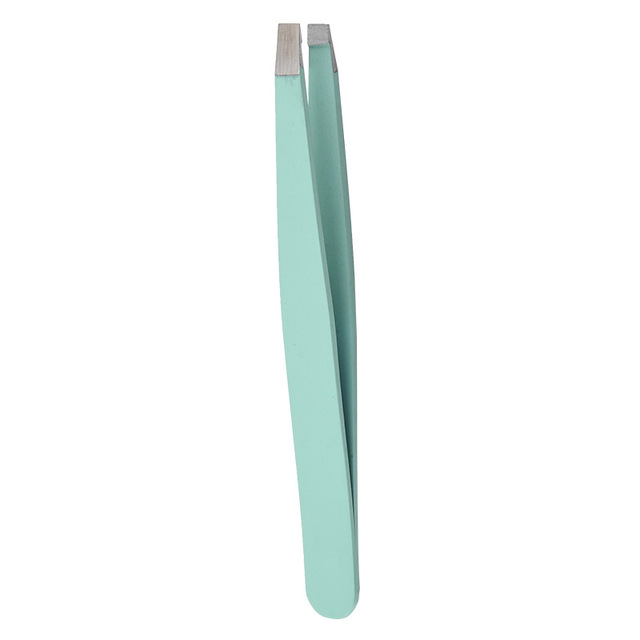 4 Colors Eyebrow Tweezer Hair Slanted Puller Stainless Steel Eye Brow Clips Hair Removal Makeup Tool Slant Tip Eyelash Tweezer