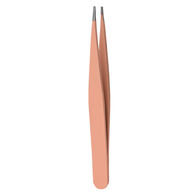 4 Colors Eyebrow Tweezer Hair Slanted Puller Stainless Steel Eye Brow Clips Hair Removal Makeup Tool Slant Tip Eyelash Tweezer
