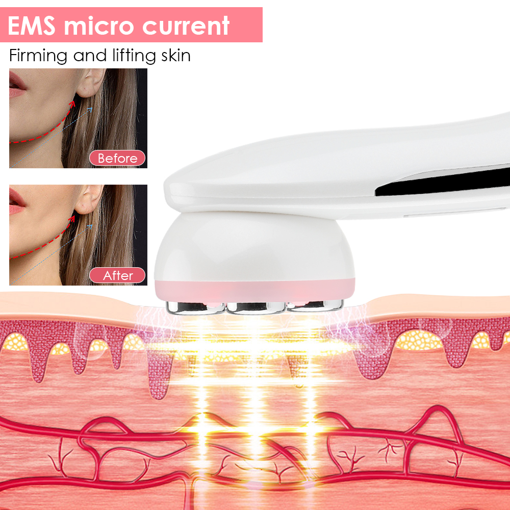 Beauty Device Microcurrent Radio Frequency Color Light Therapy IPL Skin Rejuvenation Face Lift Anti-aging Facial Massager