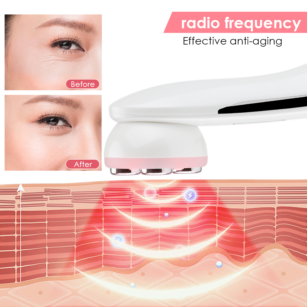 Beauty Device Microcurrent Radio Frequency Color Light Therapy IPL Skin Rejuvenation Face Lift Anti-aging Facial Massager