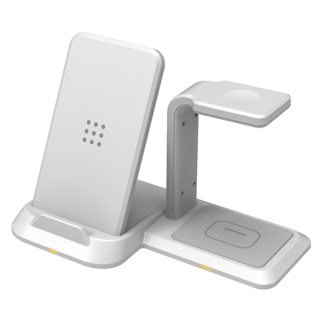3 In 1 Wireless Charger Dock Station Mobile Phone Charger For iPhone 13/12 Pro Apple Watch 5/4/3 Airpods 1/2 Pro Desktop Stand