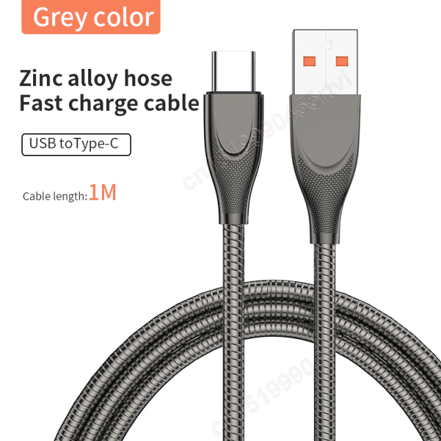 6A Type-C Super Fast Charger Cable 1M 66W Fast USB Type C Charging Data Cord For Huawei Mate40 P40 Pro Samsung Xiaomi Poco M3 X3