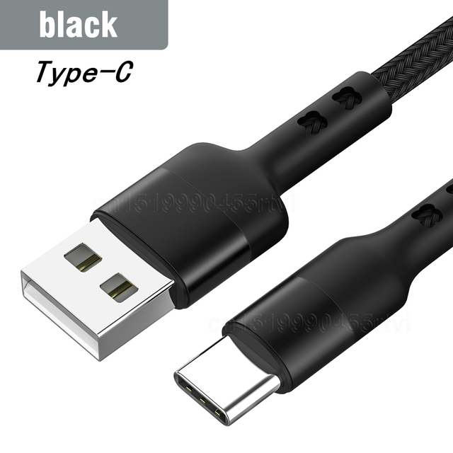 5A Fast Charging USB Data Cable Micro USB Type C Phone Charger Kable 1M Braided Cord For Samsung S10 Xiaomi 10 Redmi K40