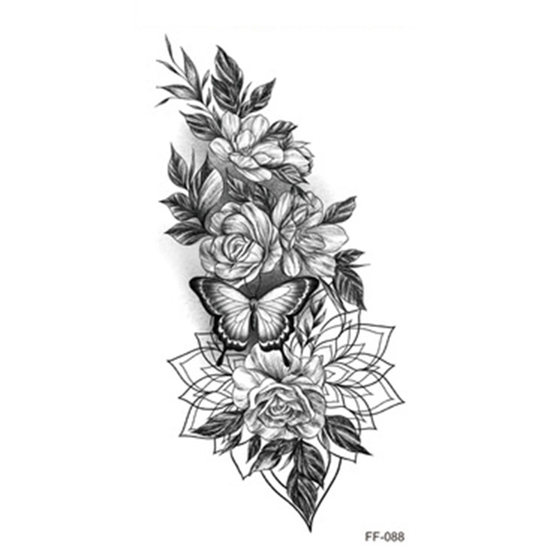 Large Body Art Arm Sleeves Snake Flower Temporary Tattoo Sticker Fast Rock Tattoo Women Waist Bracelet Fake Flash Tatoos Totem