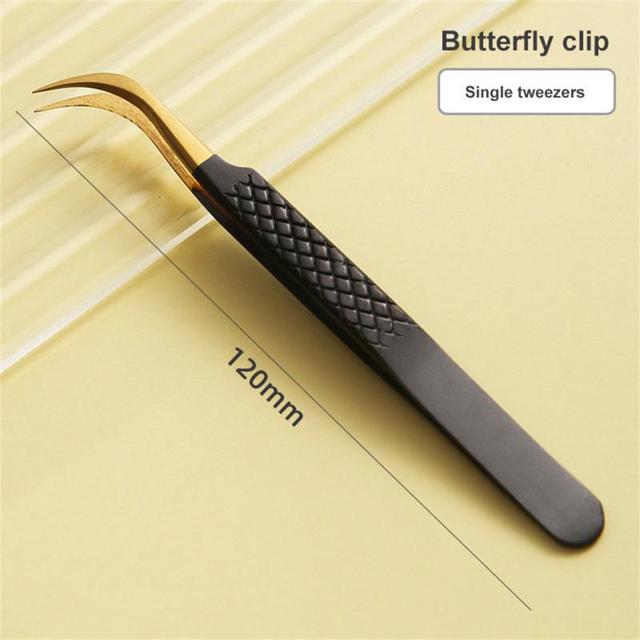 1 Pcs Tip Flat Eyebrow Tweezers Stainless Steel Dolphin Tip Tweezers 7 Word Eagle Tip Tweezers Beauty Makeup Tools Accessory