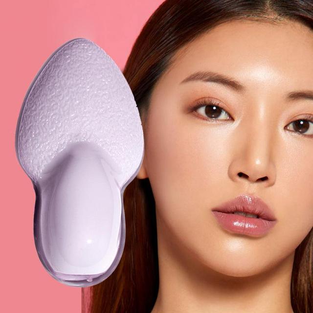 Smooth Silicone Air Cushion Women Face Makeup Jelly Powder Puff Tongue Shape Cosmetic Puff