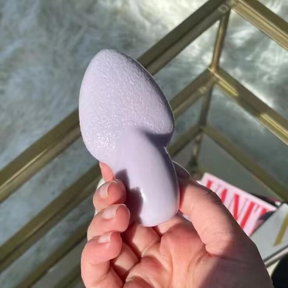 Smooth Silicone Air Cushion Women Face Makeup Jelly Powder Puff Tongue Shape Cosmetic Puff