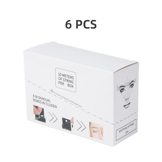 6pcs Tattoo Thread Eyebrow Marker Thread Tattoo Brows Point Pre Inked Brow Tattoo Pre-Inked Mapping String Eyebrow Thread Mak