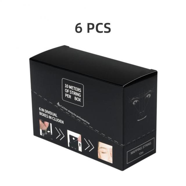 6pcs Tattoo Thread Eyebrow Marker Thread Tattoo Brows Point Pre Inked Brow Tattoo Pre-Inked Mapping String Eyebrow Thread Mak