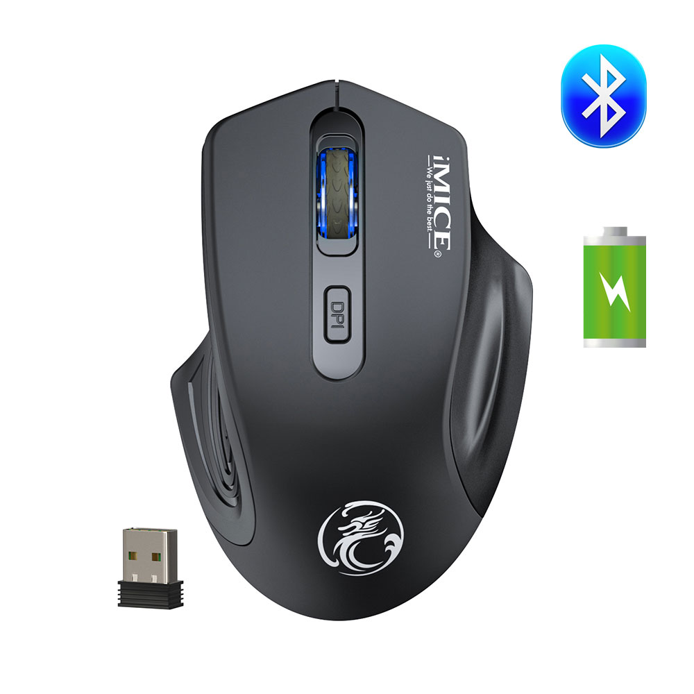 Rechargeable Wireless Mouse Computer Bluetooth Silent Mouse Ergonomic PC Gamer Mice For MacBook Laptop USB Gaming Mouse