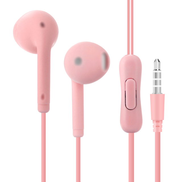 6 Colors Wired Headphones 3.5mm Sport Earbuds With Bass Mobile Phone Earphone Wire Control Stereo Headset Mic Music Earphones
