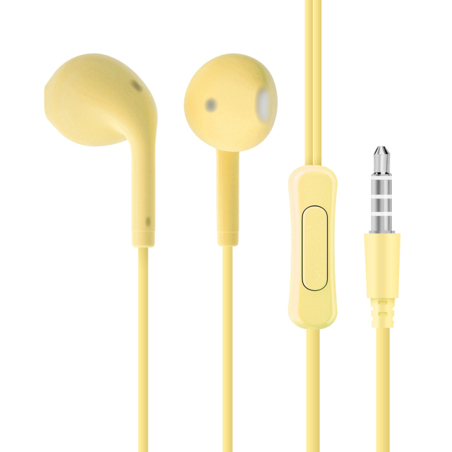 6 Colors Wired Headphones 3.5mm Sport Earbuds With Bass Mobile Phone Earphone Wire Control Stereo Headset Mic Music Earphones