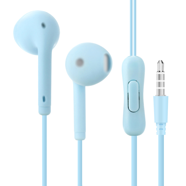 6 Colors Wired Headphones 3.5mm Sport Earbuds With Bass Mobile Phone Earphone Wire Control Stereo Headset Mic Music Earphones