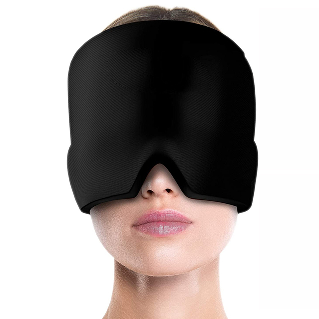 Reusable Head Ice Pack Adjustable Gel Cold Pack Head Wrap Migraine Relief & Tension Headache Relief Migraine Cap Head Massager