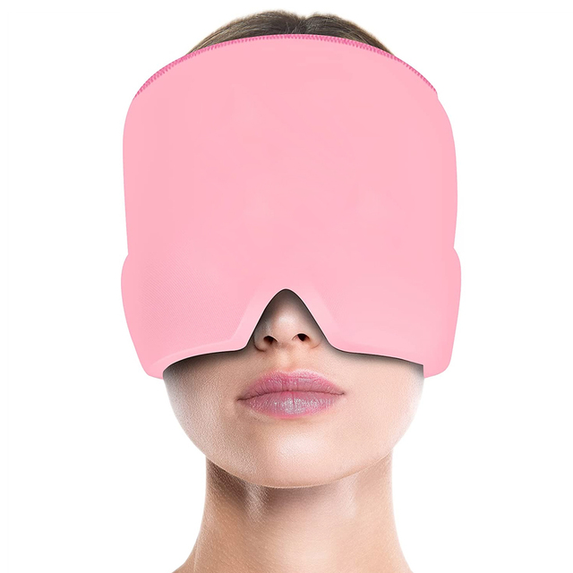 Reusable Head Ice Pack Adjustable Gel Cold Pack Head Wrap Migraine Relief & Tension Headache Relief Migraine Cap Head Massager