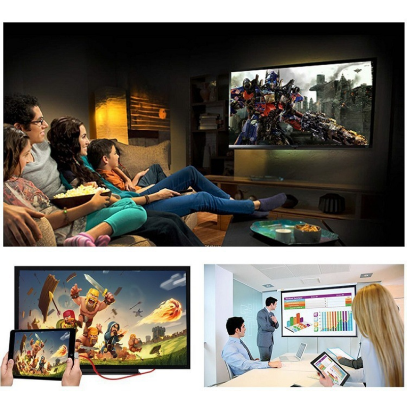 USB To Hdmi -compatible Cable Converter Adapter Mirror Cast MHL Cable Micro USB Type C To For IPhone IPad To TV Projector