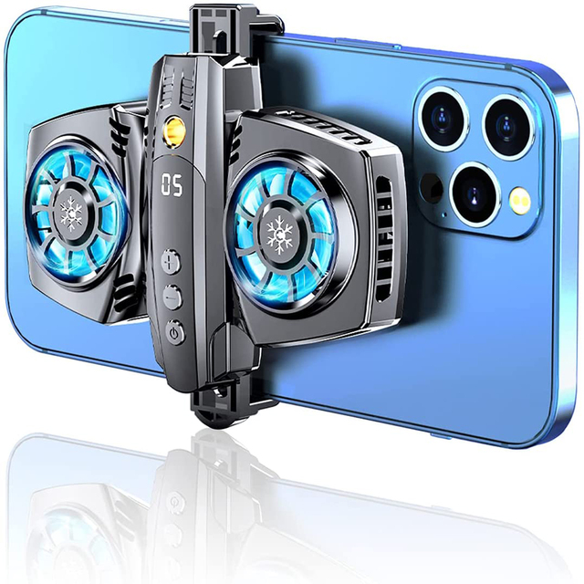 Mobile Phone Gamer Cooler USB Phone Coolers Semiconductor Dual Cooling Fan Radiator Smartphone Temperature Display Heat Sink