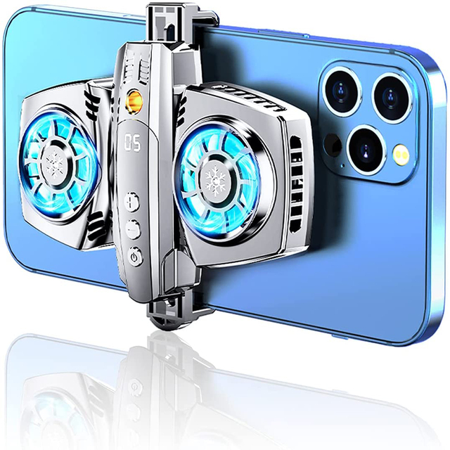 Mobile Phone Gamer Cooler USB Phone Coolers Semiconductor Dual Cooling Fan Radiator Smartphone Temperature Display Heat Sink
