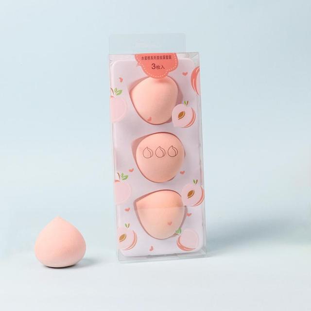 3Pcs Cosmetic Puff Smooth Women Makeup Foundation Air Cushion Mango Lemon Fart Peach Dry Powder Puff General Beauty Makeup Tools