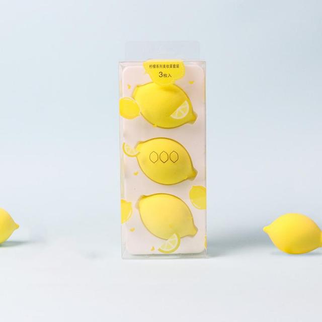 3Pcs Cosmetic Puff Smooth Women Makeup Foundation Air Cushion Mango Lemon Fart Peach Dry Powder Puff General Beauty Makeup Tools