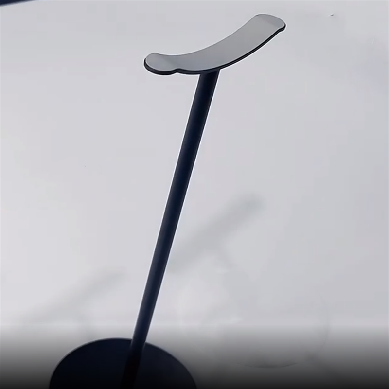 Curved Aluminum Headphone Stand Rack Sturdy Metal Gaming Headset Earphone Holder Hanger with Solid Base for Table Desk Display