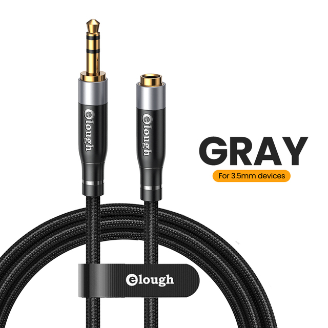 Elough AUX Cable Jack 3.5 mm Audio Extension Cable Male to Female Splitter for Huawei Earphone Xiaomi Redmi PC Audio Cable