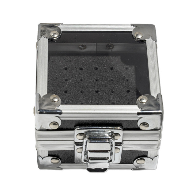 25 Slots Aluminum Nail Art Grinding Head Bit Holder Displaying Storage Box Nail Drill Bits Holder Container Stand Display Rack