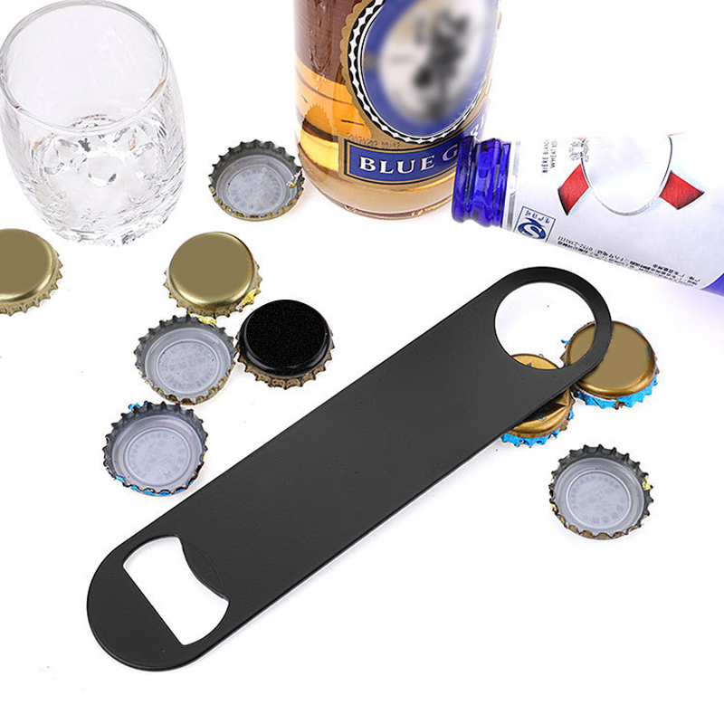Mini Beer Bottle Opener  Durable Remover Bar Blade Kitchen Tool Stainless Steel Flat Speed Bottle Cap Opener Wine Accessories