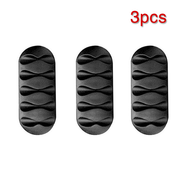 Cable Organizer Silicone USB Cable Winder Desktop Tidy Management Clips Cable Holder for Mouse keyboard Headphone Wire