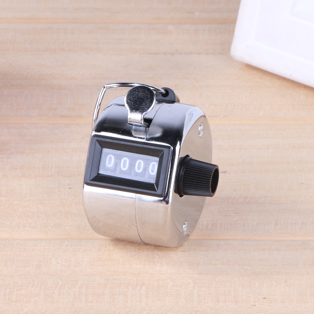 2-20pc 4 Digit Number Counters Manual Counting Tally Clicker Mini Hand Held Tally Counter Soccer Golf Metal Counter Max. 9999
