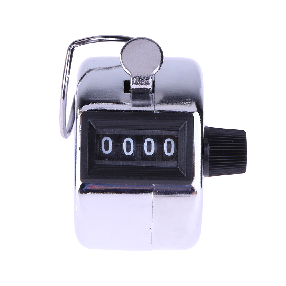 2-20pc 4 Digit Number Counters Manual Counting Tally Clicker Mini Hand Held Tally Counter Soccer Golf Metal Counter Max. 9999