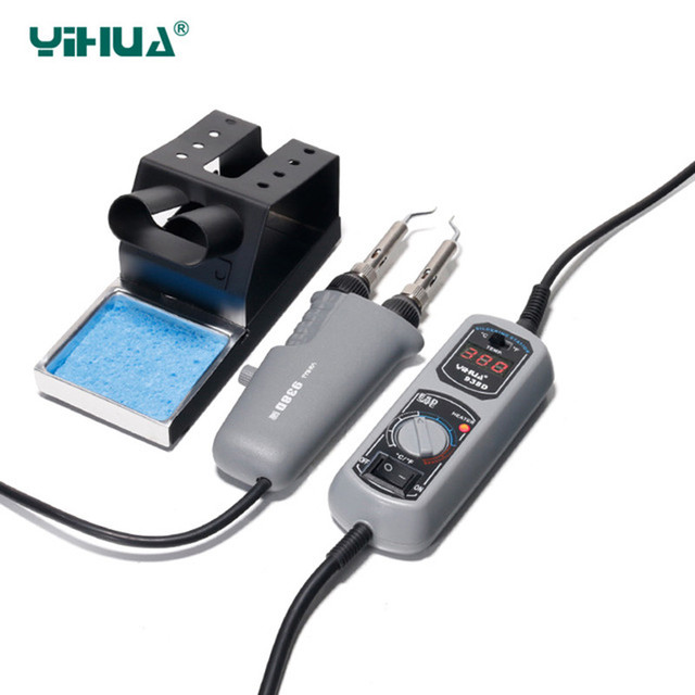 YIHUA 938D 10V/ 220V EU/US/GB/AU PLUG Portable Hot tweezers Mini Soldering Station Hot Tweezer for BGA SMD repairing