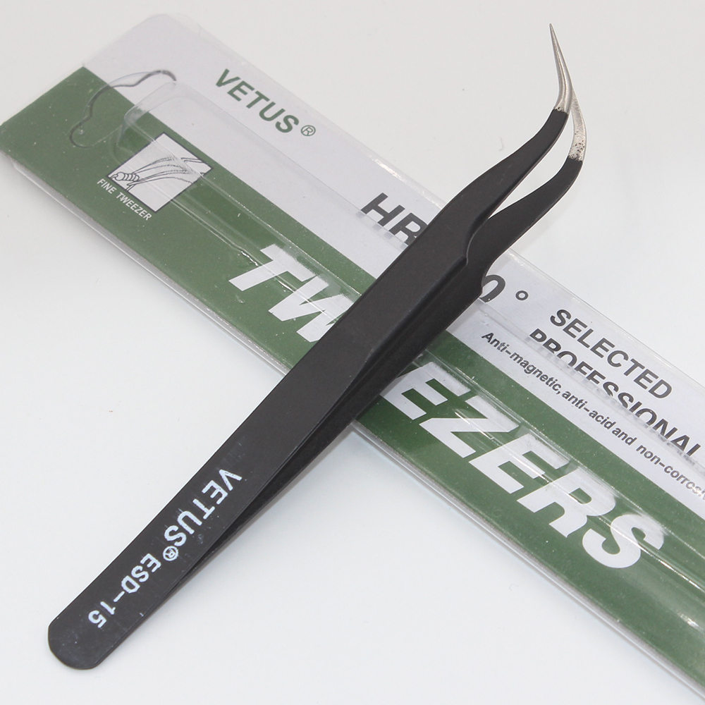 1pcs Anti-static ESD 10-17 Tweezers Set For Soldering Station Welding Assist Tools (ESD-10 11 12 13 14 15)