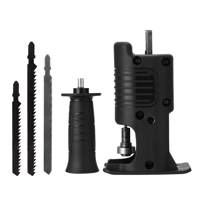 Reciprocating Saw Adapter with Sawblade Electric Drill Modified Electric Saw Power Tool Wood Cutter Machine Attachment Adapter