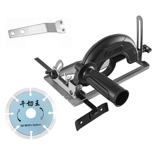 0-45° Angle Adjustable 0-40mm Cutting Depth Adjustment Positioning Bracket Angle Grinder Retrofit Cutting Machine Slotting Base