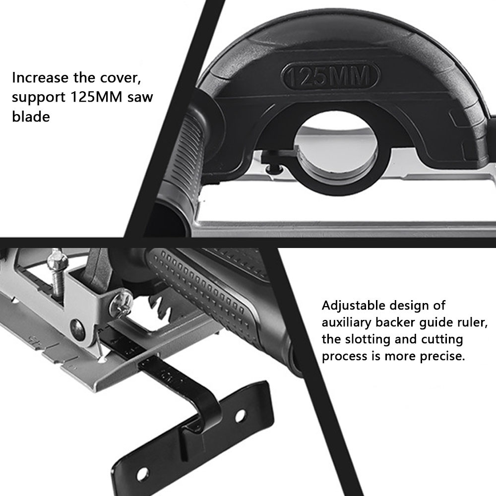 0-45° Angle Adjustable 0-40mm Cutting Depth Adjustment Positioning Bracket Angle Grinder Retrofit Cutting Machine Slotting Base