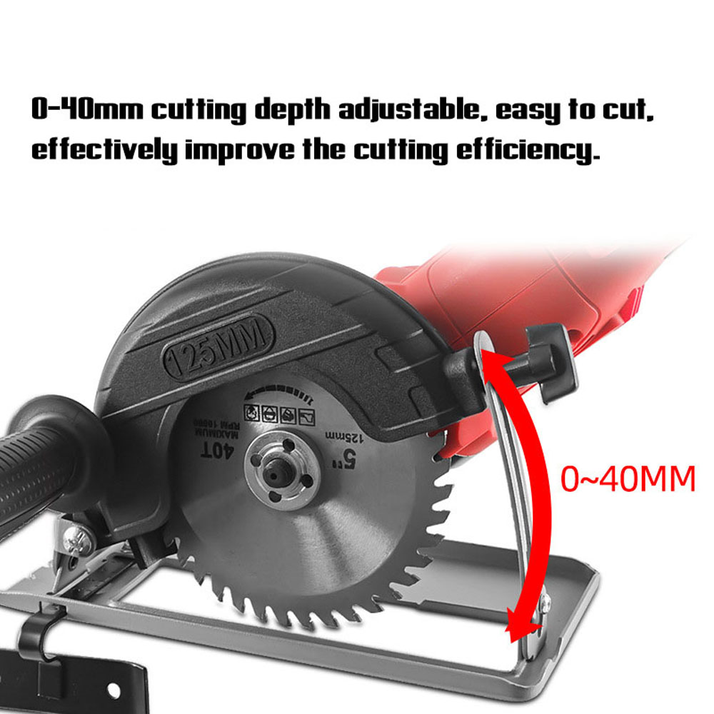 0-45° Angle Adjustable 0-40mm Cutting Depth Adjustment Positioning Bracket Angle Grinder Retrofit Cutting Machine Slotting Base