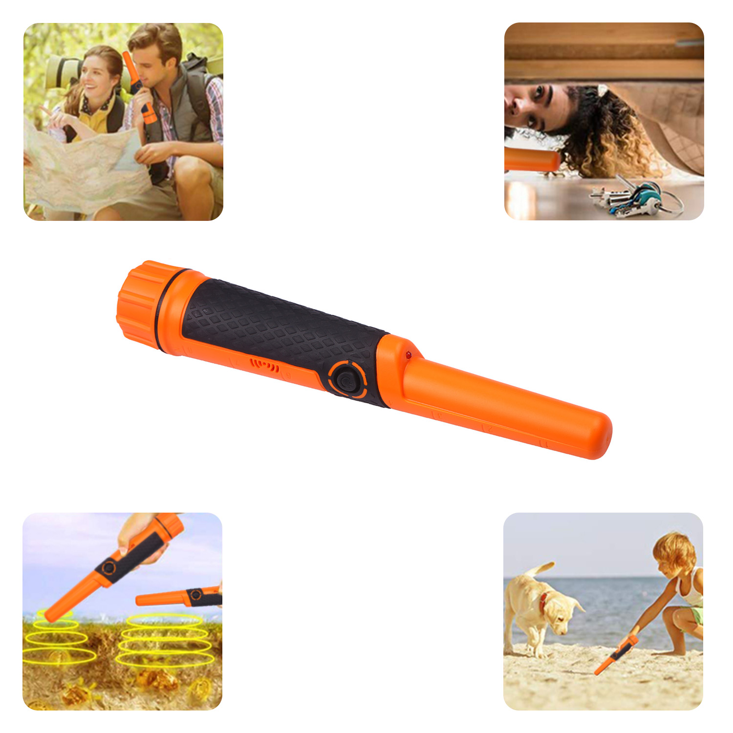 Handheld Pinpointer Metal Detector Pinpoint Metal Finder Fully waterproof Hand Held Gold Detector Treasure Hunter with Holster