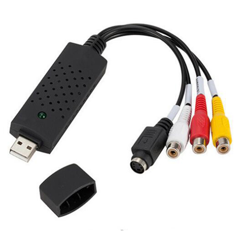 Single USB Acquisition Card VHS To Digital Converter USB 2.0 Video Converter Audio Capture Card VHS Box VHS VCR TV To Digital Converter Support Win7/8/10
