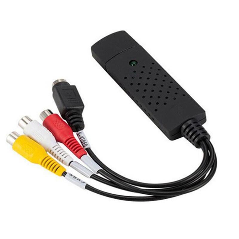 Single USB Acquisition Card VHS To Digital Converter USB 2.0 Video Converter Audio Capture Card VHS Box VHS VCR TV To Digital Converter Support Win7/8/10