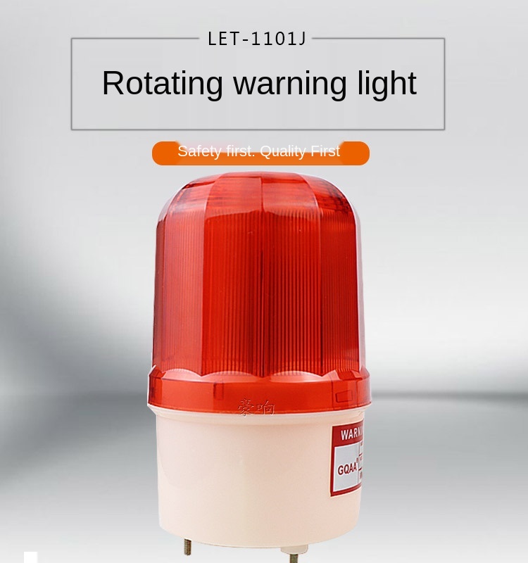 Fault Warning Light Outdoor Waterproof 12V 24V 110V 220V Four Color Rotating Flashing Light Security Alarm Strobe Signal Warning LED Lamp with Sound Rotation alarm