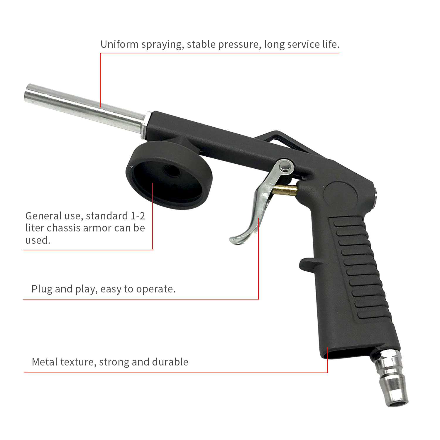 Air Undercoating Sprayer Airbrush Paint for Automobile Chassis Glue Gun Aluminum Alloy Portable Sandblasting Sand Spray Gun