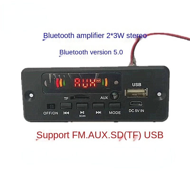 Mp3 Bluetooth Decoding Power Amplifier Board Decoder Board Bluetooth Module Customization Lossless Decoder Board Motherboard Bluetooth Power Amplifier Board 2*3W